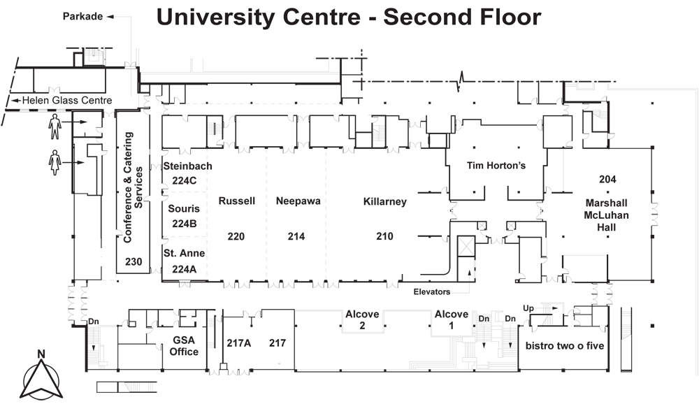 University of Manitoba Fort Garry Campus - 2nd Floor Map