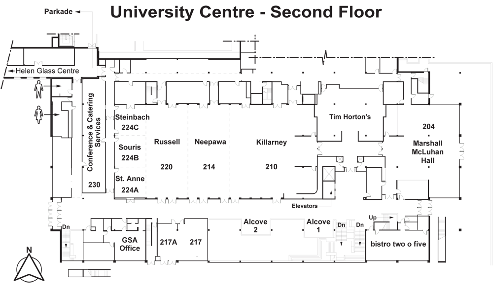 University of Manitoba Fort Garry Campus - 2nd Floor Map